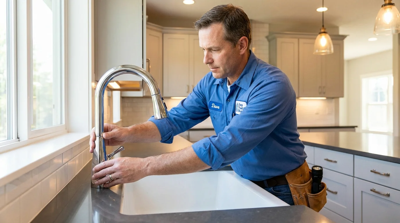 Kitchen faucet installation by Johns Plumbing LLC in Salem