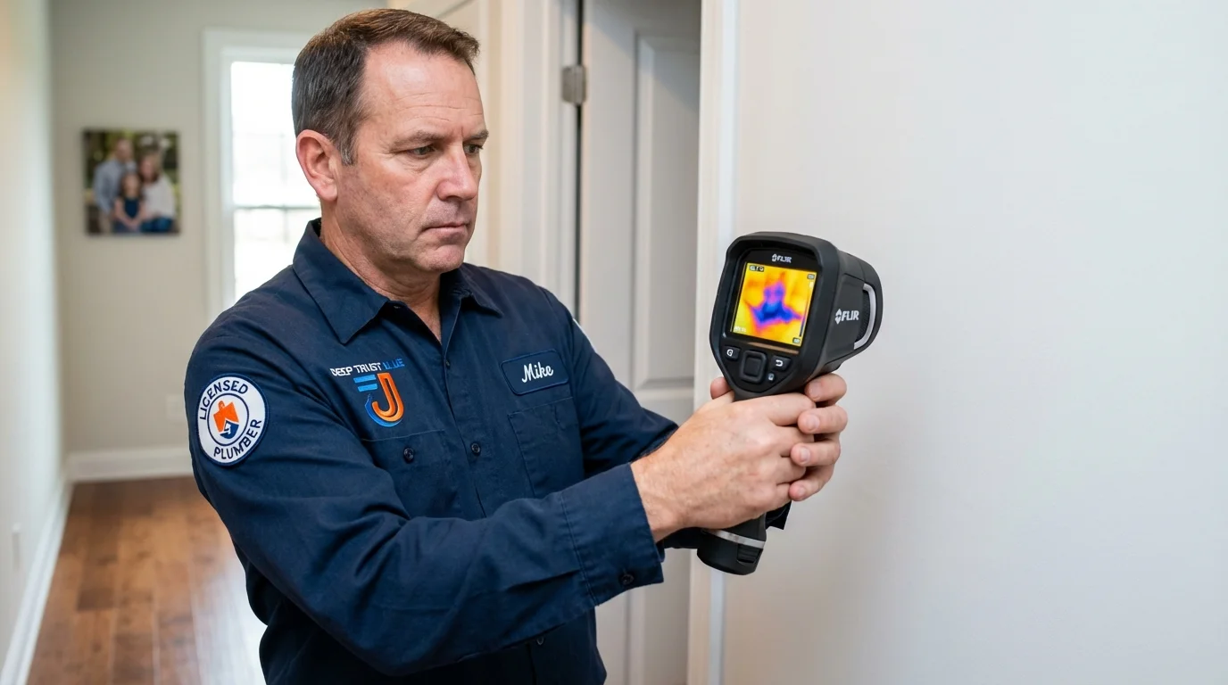 Thermal imaging leak detection by Johns Plumbing LLC in Salem